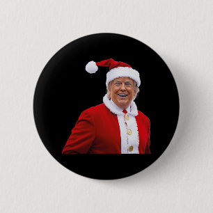 Trump Make Christmas Great Again Santa Trump  6 Cm Round Badge