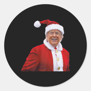 Trump Make Christmas Great Again Santa Trump Classic Round Sticker