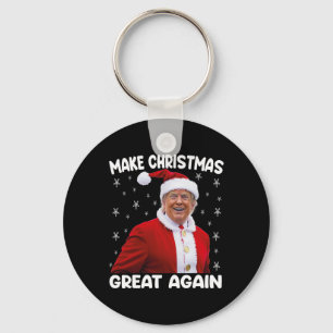 Trump Make Christmas Great Again Santa Trump  Key Ring