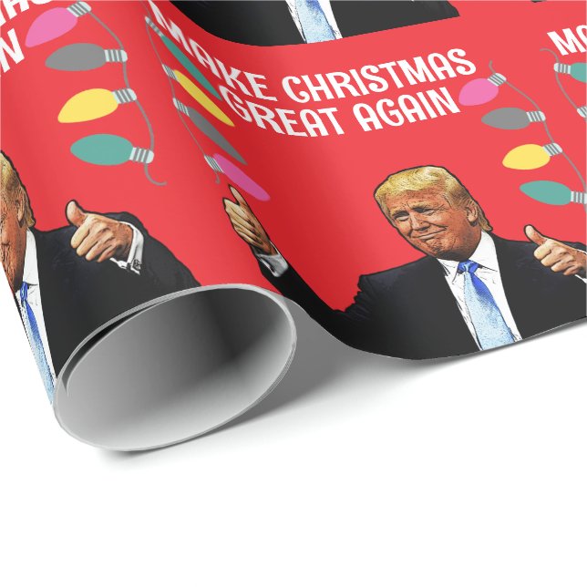 TRUMP MAKE CHRISTMAS GREAT AGAIN WRAPPING PAPER (Roll Corner)