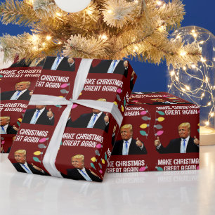 TRUMP MAKE CHRISTMAS GREAT AGAIN WRAPPING PAPER