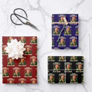 Trump Make Christmas Great Again Wrapping Paper Sheet