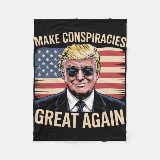 Trump Make Conspiracies Great Again 7  Fleece Blanket (Front)