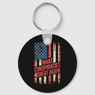 Trump Make Conspiracies Great Again 8 Key Ring