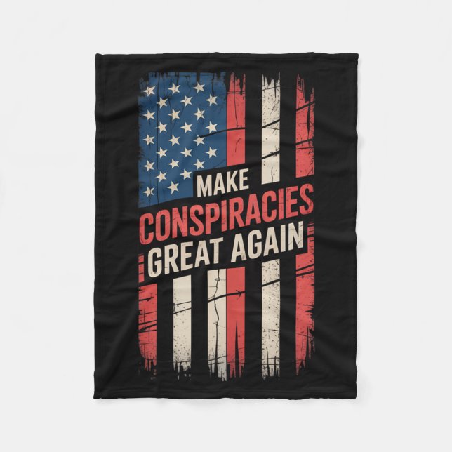 Trump Make Conspiracies Great Again 9  Fleece Blanket (Front)