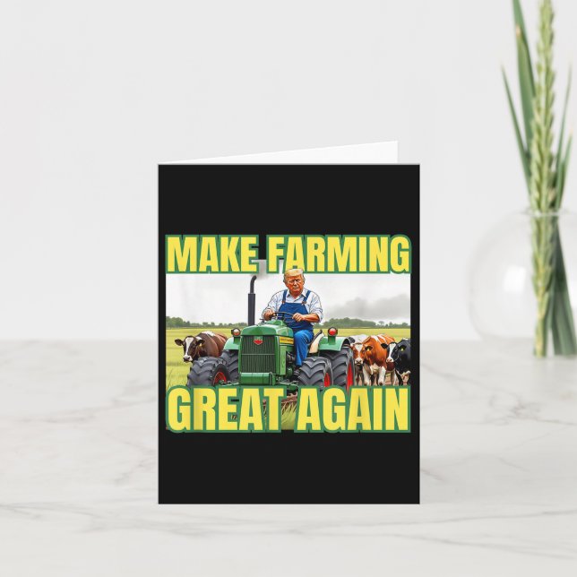Trump Make Farming Great Again Cattle Farmer Tract Card (Front)
