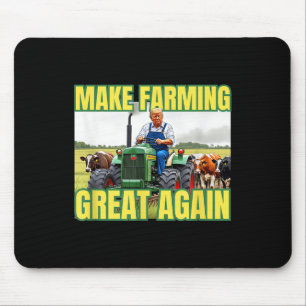 Trump Make Farming Great Again Cattle Farmer Tract Mouse Pad