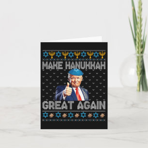 Trump Make Hanukkah Great Again Ugly Holiday  Card
