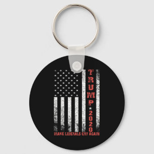 Trump Make Liberals Cry Again Distressed American Key Ring