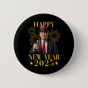 Trump Make New Year Great Again Happy New Years Ev 6 Cm Round Badge