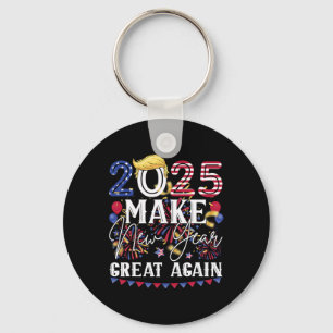 Trump Make New Year Great Again Happy New Years Ev Key Ring