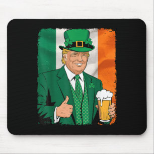Trump Make St Patricks Day Great Again Irish Beer Mouse Pad