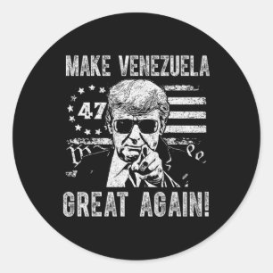 Trump Make Venezuela Great Again Classic Round Sticker