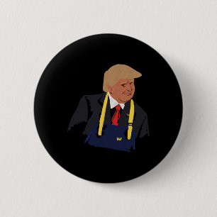 Trump Making Fries 2024  6 Cm Round Badge