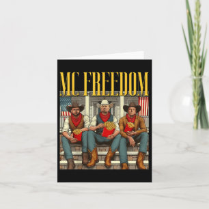 Trump Mc Freedom Funny Trump 2024 Christmas Black  Card