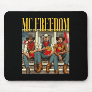 Trump Mc Freedom Funny Trump 2024 Christmas Black Mouse Pad