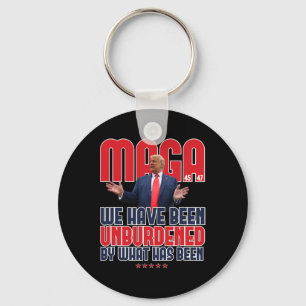 Trump Mega 2024 47th President Unburdened Meme Des Key Ring