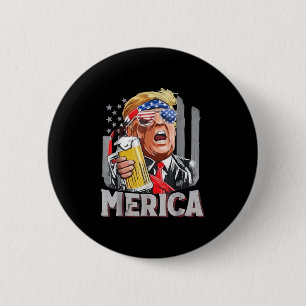Trump Merica Make 4th Of July Great Again Men Drin 6 Cm Round Badge