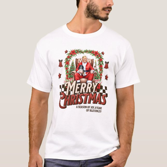 Trump Merry Christmas T-Shirt (Front)