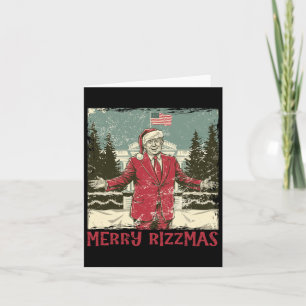Trump Merry Rizzmas Funny Humourous Trump Dance Ch Card