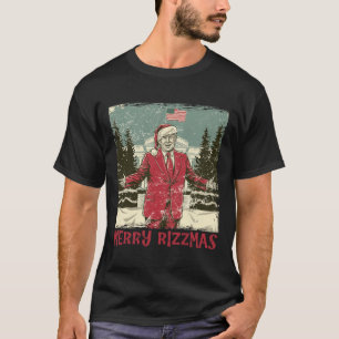 Trump Merry Rizzmas Funny Humourous Trump Dance Ch T-Shirt