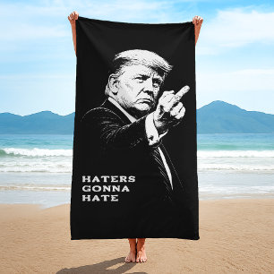 Trump Middle Finger 2026 Meme Funny Beach Towel