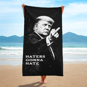 Trump Middle Finger 2026 Meme Funny Beach Towel