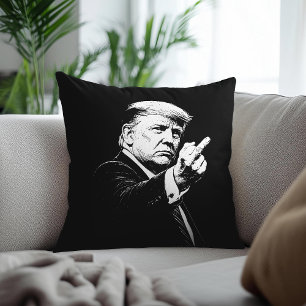 Trump Middle Finger 2026 Meme Funny Cushion