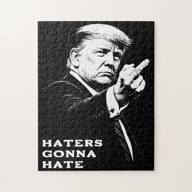 Trump Middle Finger 2026 Meme Funny Jigsaw Puzzle (Vertical)