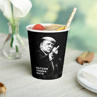 Trump Middle Finger 2026 Meme Funny Paper Cups