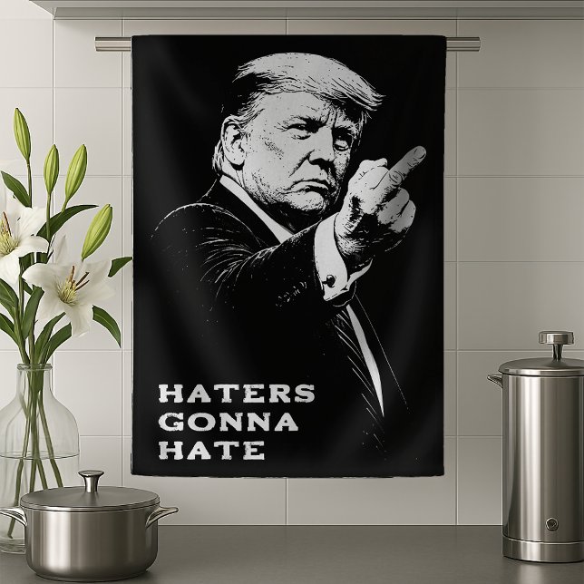 Trump Middle Finger 2026 Meme Funny Tea Towel (Creator Uploaded)