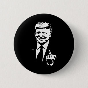 Trump Middle Finger Funny Trump 2025 Pocket 6 Cm Round Badge