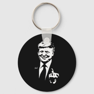 Trump Middle Finger Funny Trump 2025 Pocket Key Ring