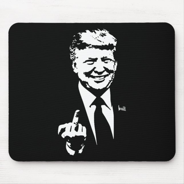 Trump Middle Finger  Mouse Pad (Front)