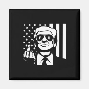 Trump Middle Finger Poster Magnet