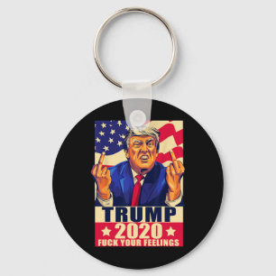 Trump Middle Finger Your Feelings Republican Gift Key Ring
