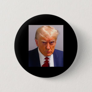 Trump Mug Shot 1 6 Cm Round Badge