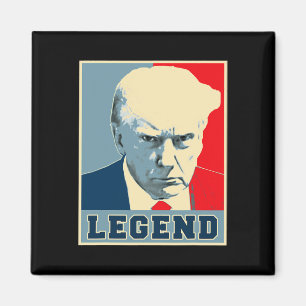 Trump Mug Shot 2024 President Legend Never Surrend Magnet