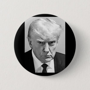 Trump Mug Shot - Donald Trump Mug Shot 6 Cm Round Badge