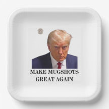 Trump Mug Shot Paper Plates