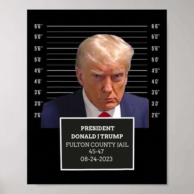 Trump Mug Shot President Donald J Trump Mugshot 20 Poster (Front)