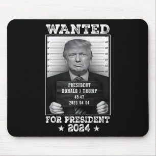 Trump Mug Shot Wanted For U.s. President 2024 2 Mouse Pad