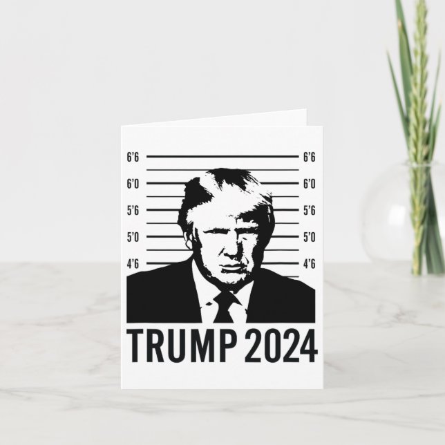 Trump Mugshot 2024 President  Card (Front)