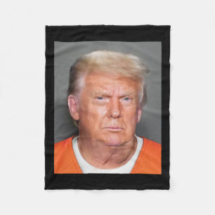 Trump Mugshot  Fleece Blanket