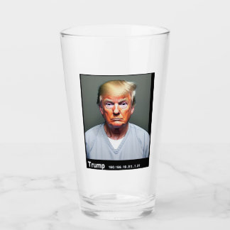 Trump Mugshot  Glass Cup