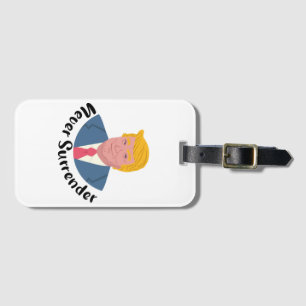 Trump Mugshot Never Surrender Luggage Tag