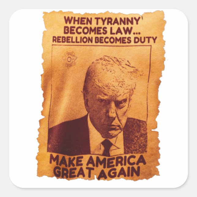 Trump Mugshot T Shirt USA Donald Trump Mug Shot Square Sticker (Front)