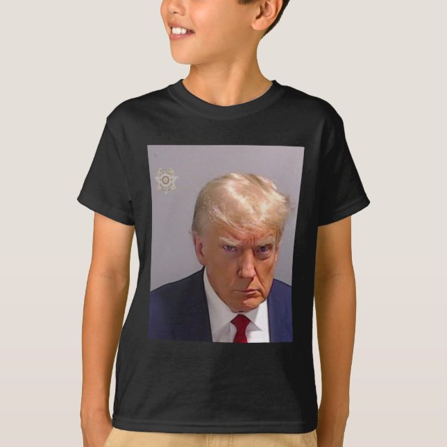 Trump Mugshot Tee - Iconic And Funny  (Front)