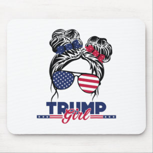 Trump Mum Inauguration Day 2025 Messy Bun American Mouse Pad