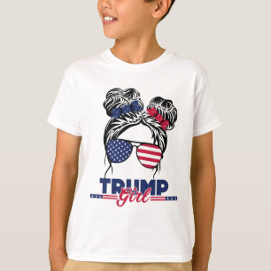Trump Mum Inauguration Day 2025 Messy Bun American T-Shirt